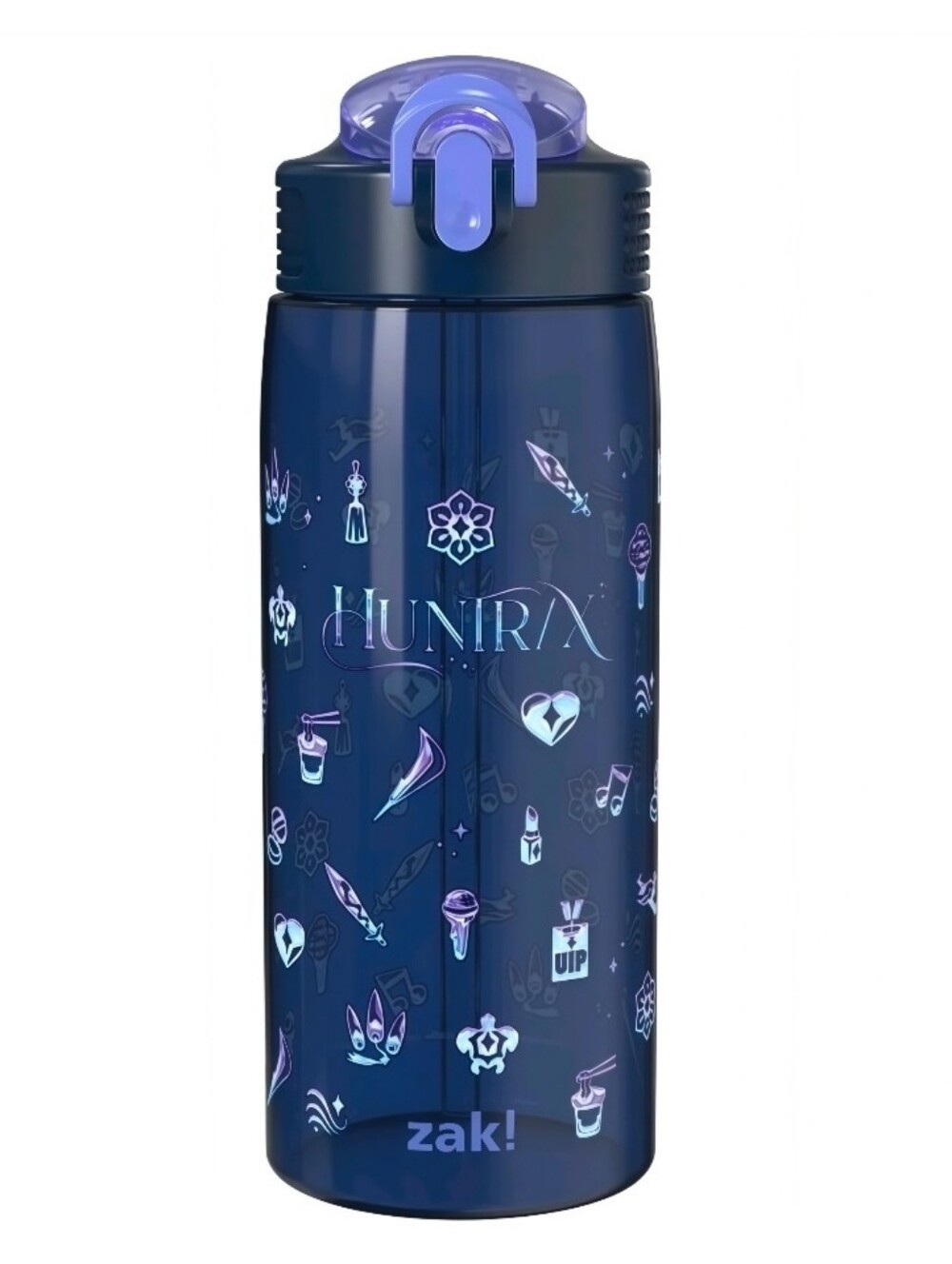 Zak! -  Navy Blue Huntr/x Themed Water Bottle